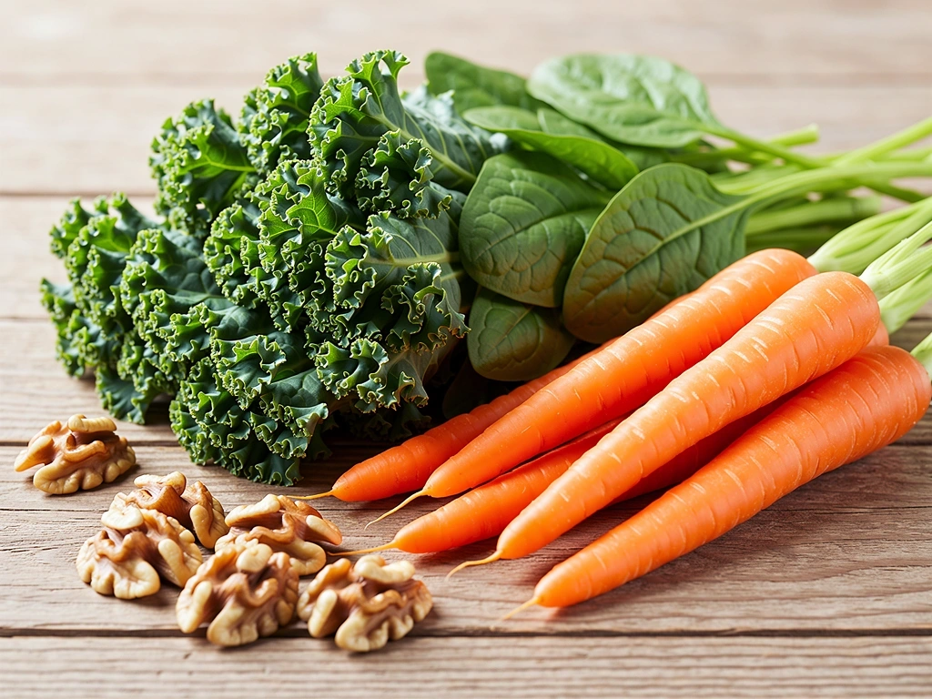Alimentos frescos para la salud visual